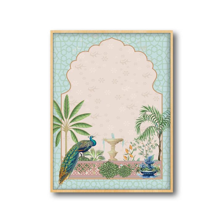 peacock-in-garden-mughal-art