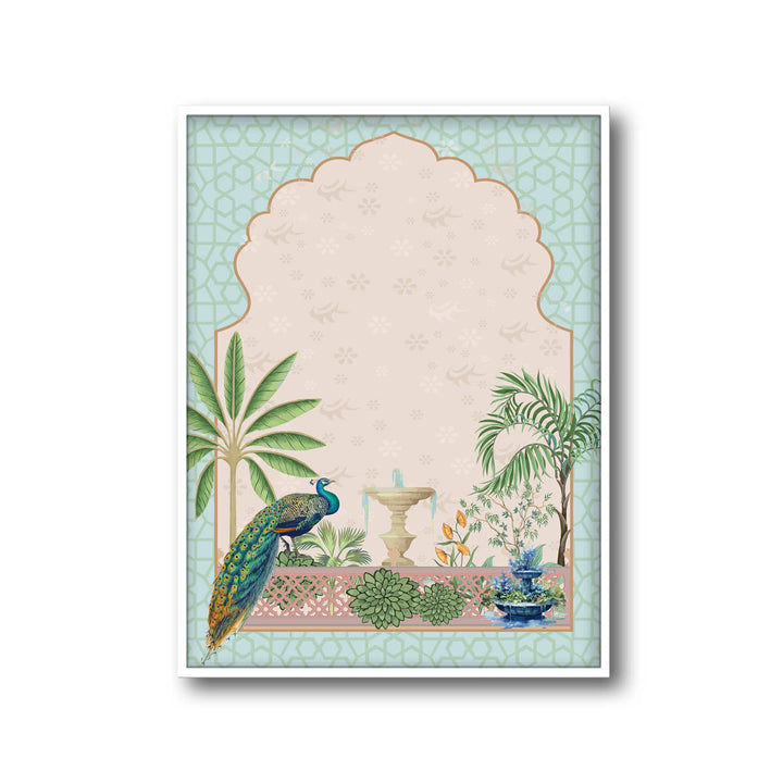 peacock-in-garden-mughal-art