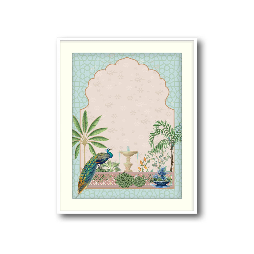 peacock-in-garden-mughal-art