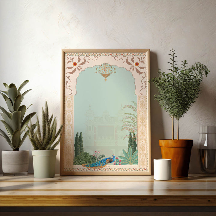 peacock-in-mughal-garden-mughal-art