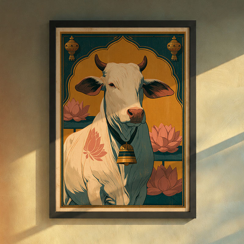 Cow of Gokul Pichwai wall art print