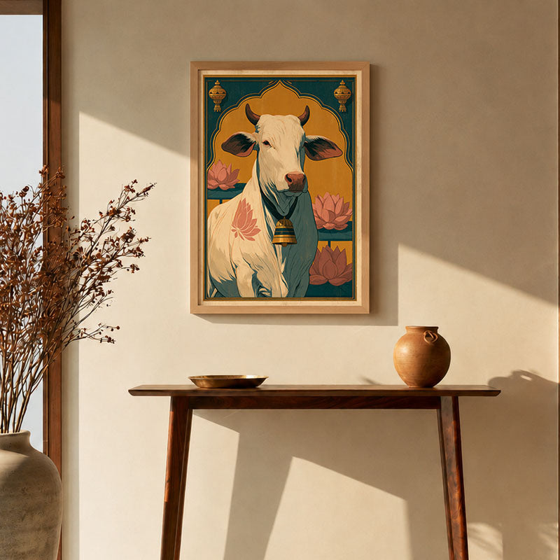 Cow of Gokul Pichwai wall art print