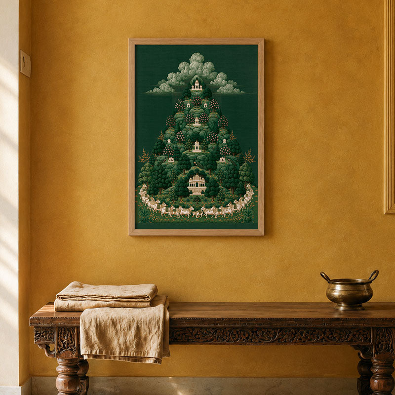 Govardhan Parvat Pichwai wall art print