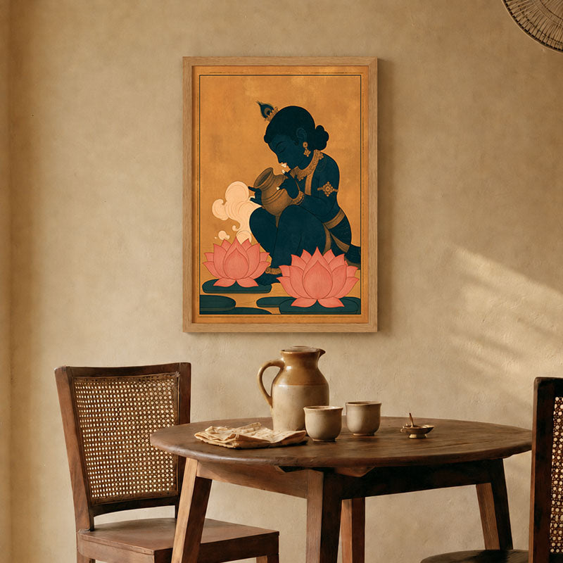 Makhan Chor Pichwai wall art print