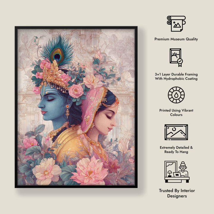 Radha Krishna Divine Painting – Vastu Wall Art