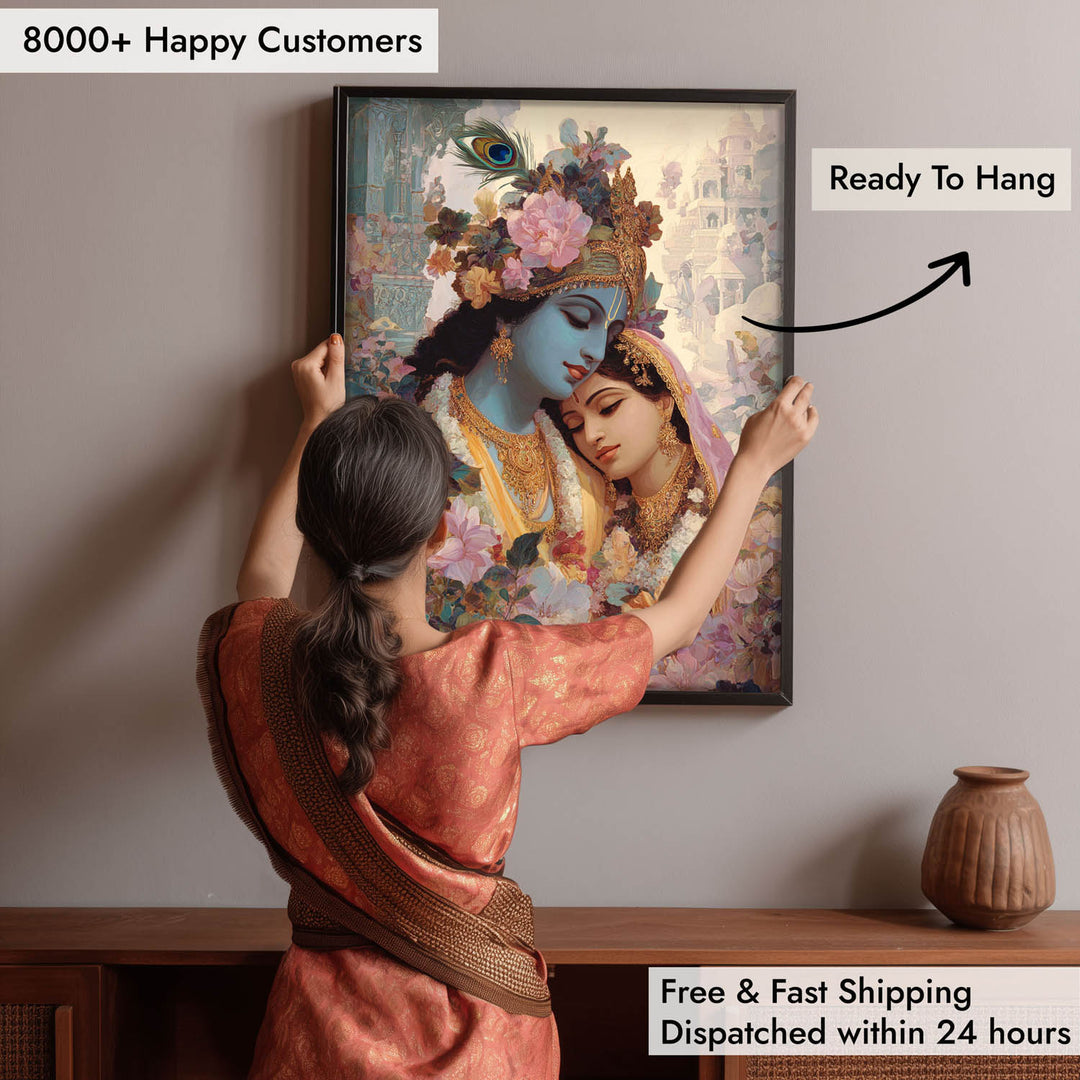 Radha Krishna Painting – Vastu Wall Art for Home