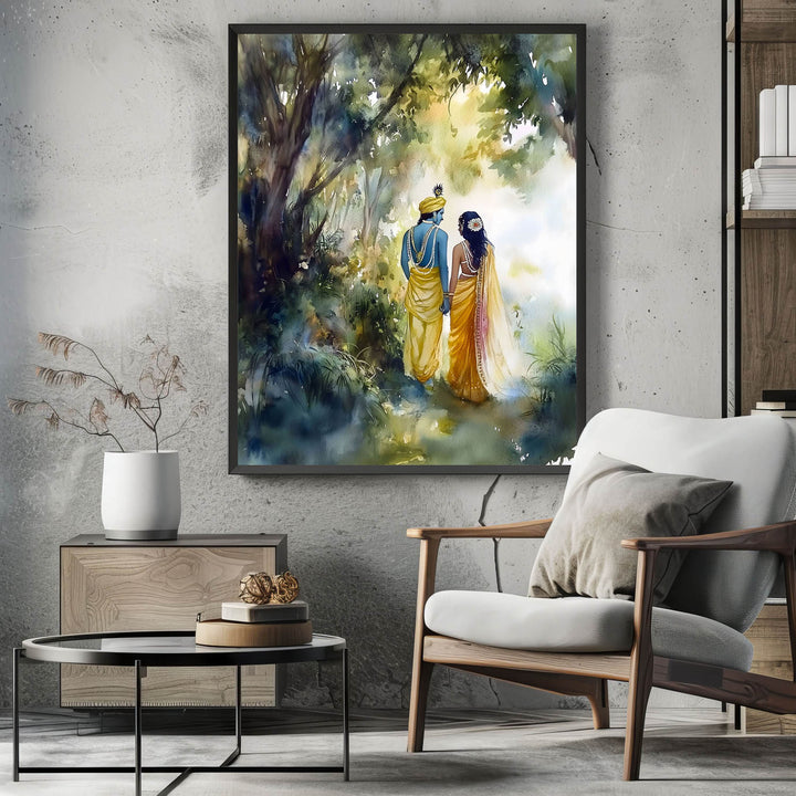 radha-krishna-in-forest-vastu-painting
