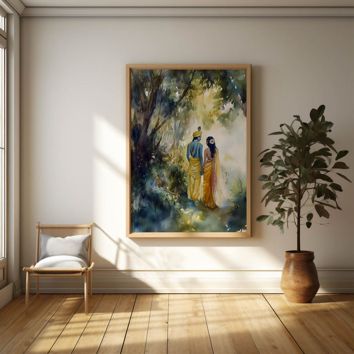 radha-krishna-in-forest-vastu-painting