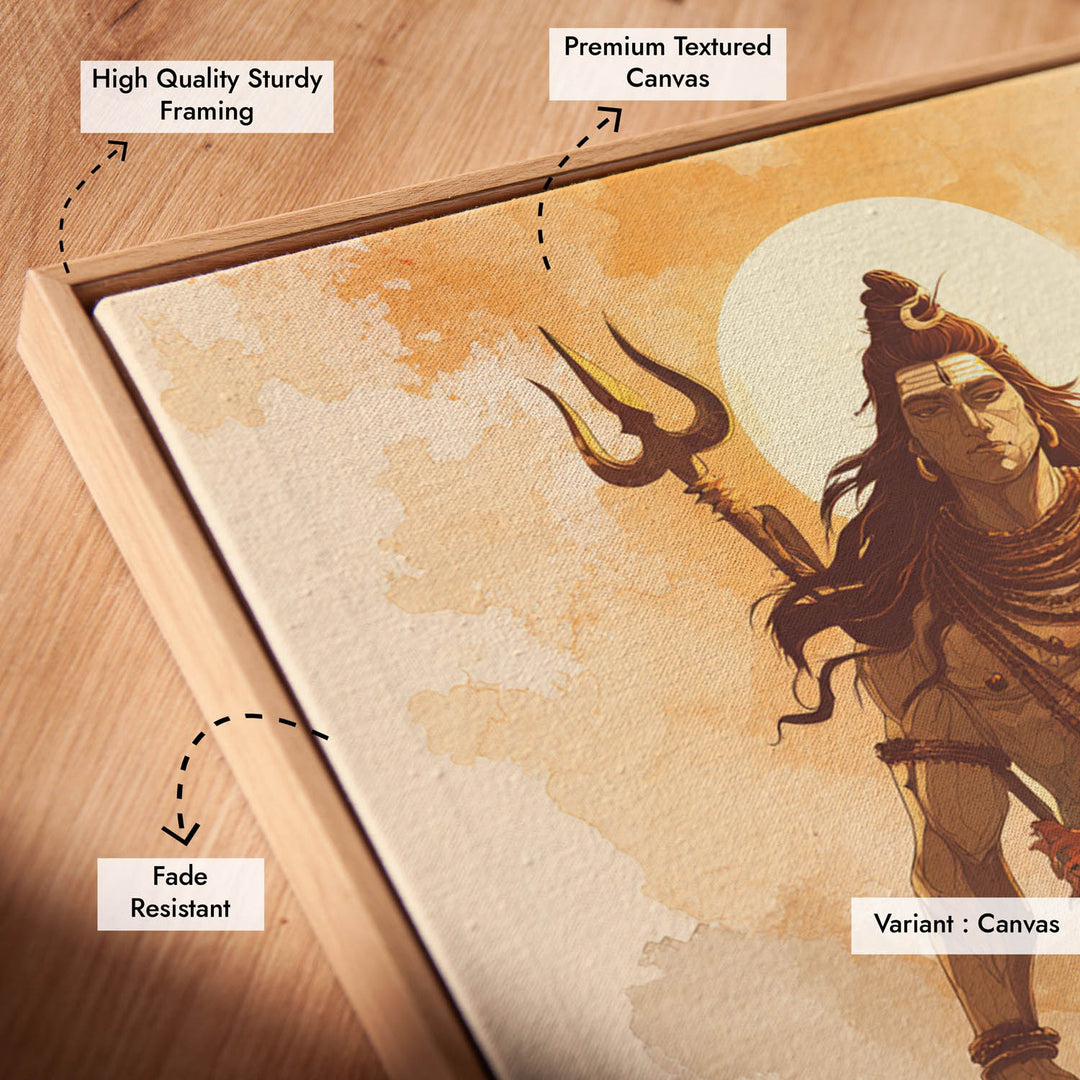 Radiant Shiv Painting – Mahadev Wall Art