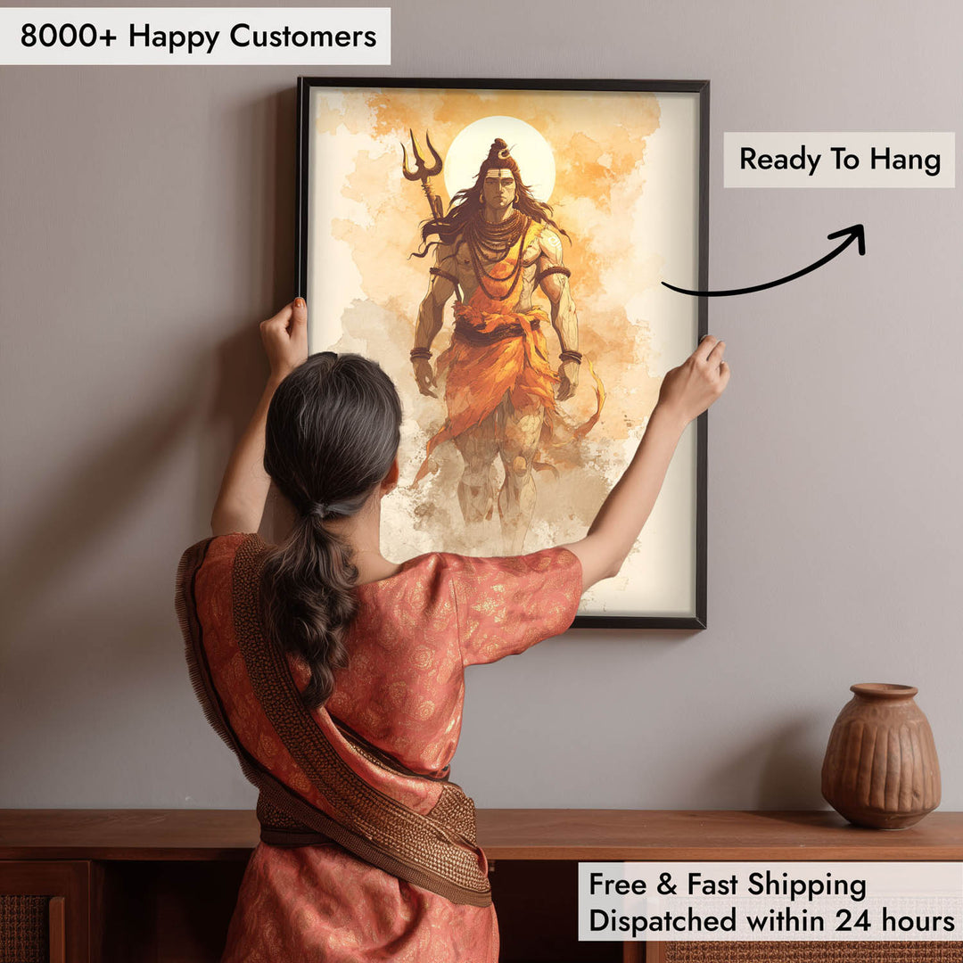 Radiant Shiv Painting – Mahadev Wall Art