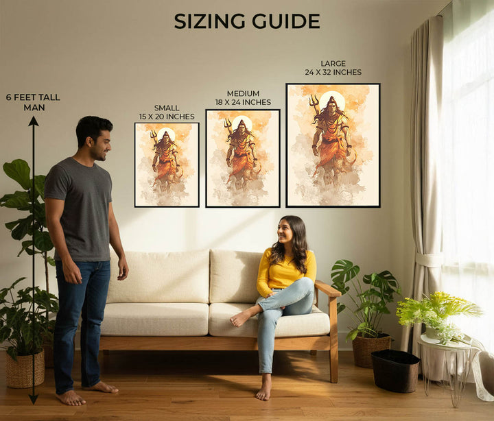 Radiant Shiv Painting – Mahadev Wall Art