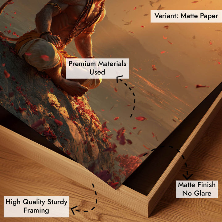 Sankat Mochan Hanuman Meditation Painting – Vastu Wall Art