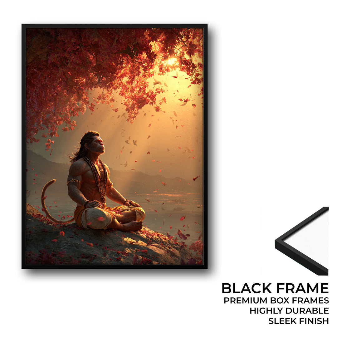 Sankat Mochan Hanuman Meditation Painting – Vastu Wall Art