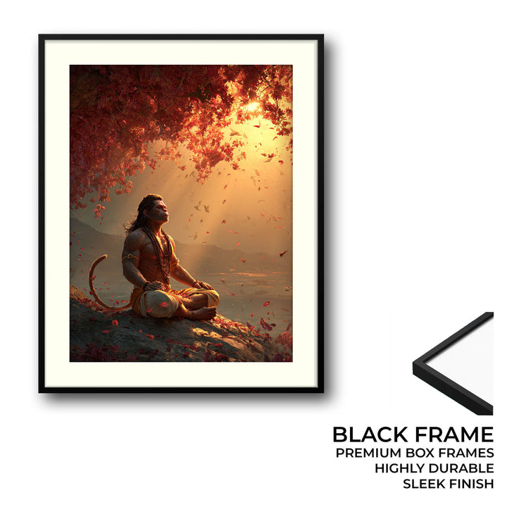 Sankat Mochan Hanuman Meditation Painting – Vastu Wall Art