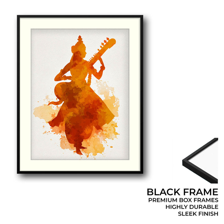 Saraswati Painting – Goddess of Knowledge Wall Art