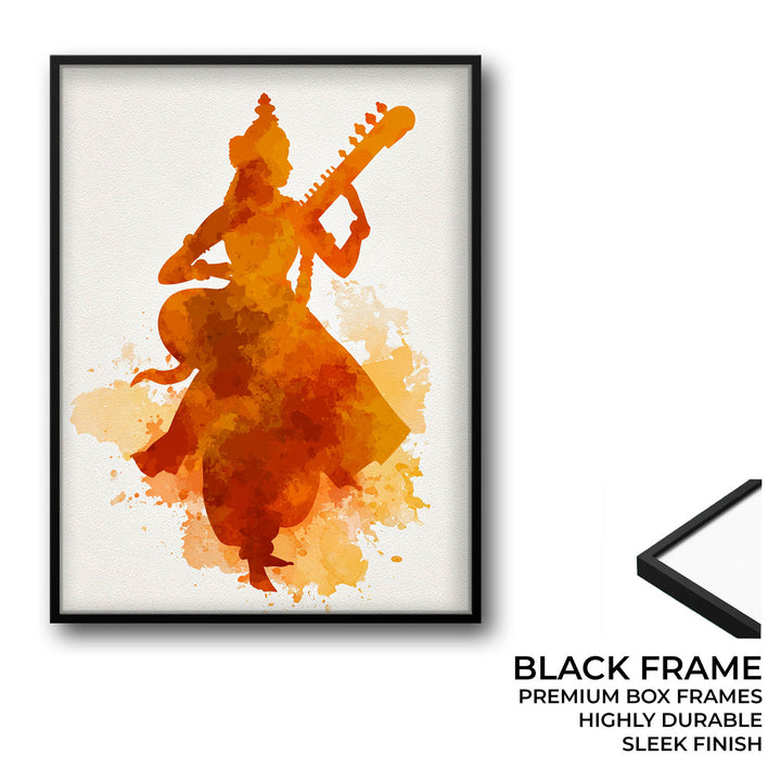 Saraswati Painting – Goddess of Knowledge Wall Art