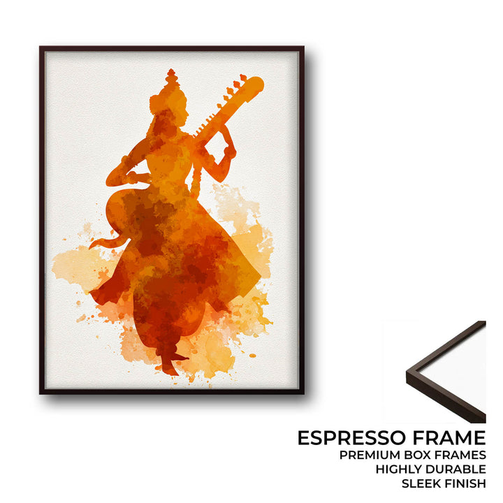 Saraswati Painting – Goddess of Knowledge Wall Art