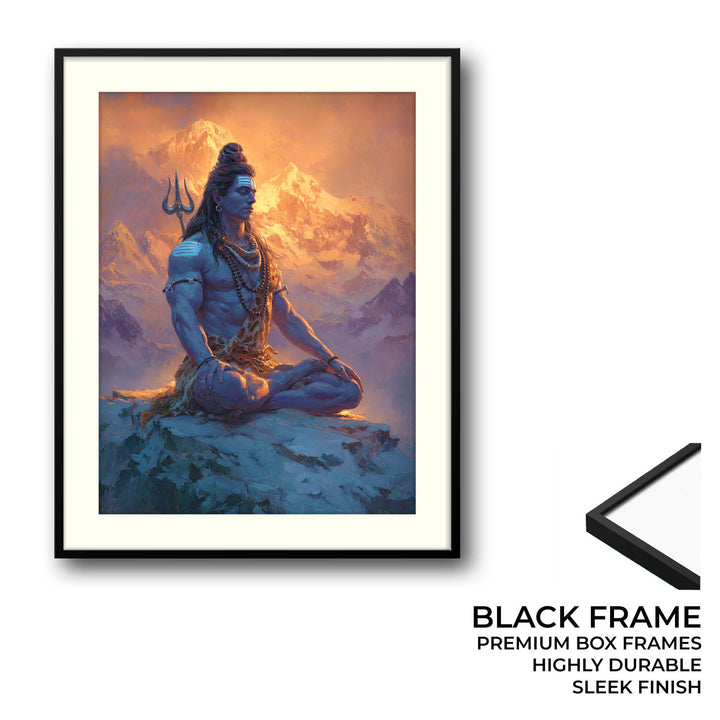 Shiv Meditation Painting – Lord Shiva Wall Art