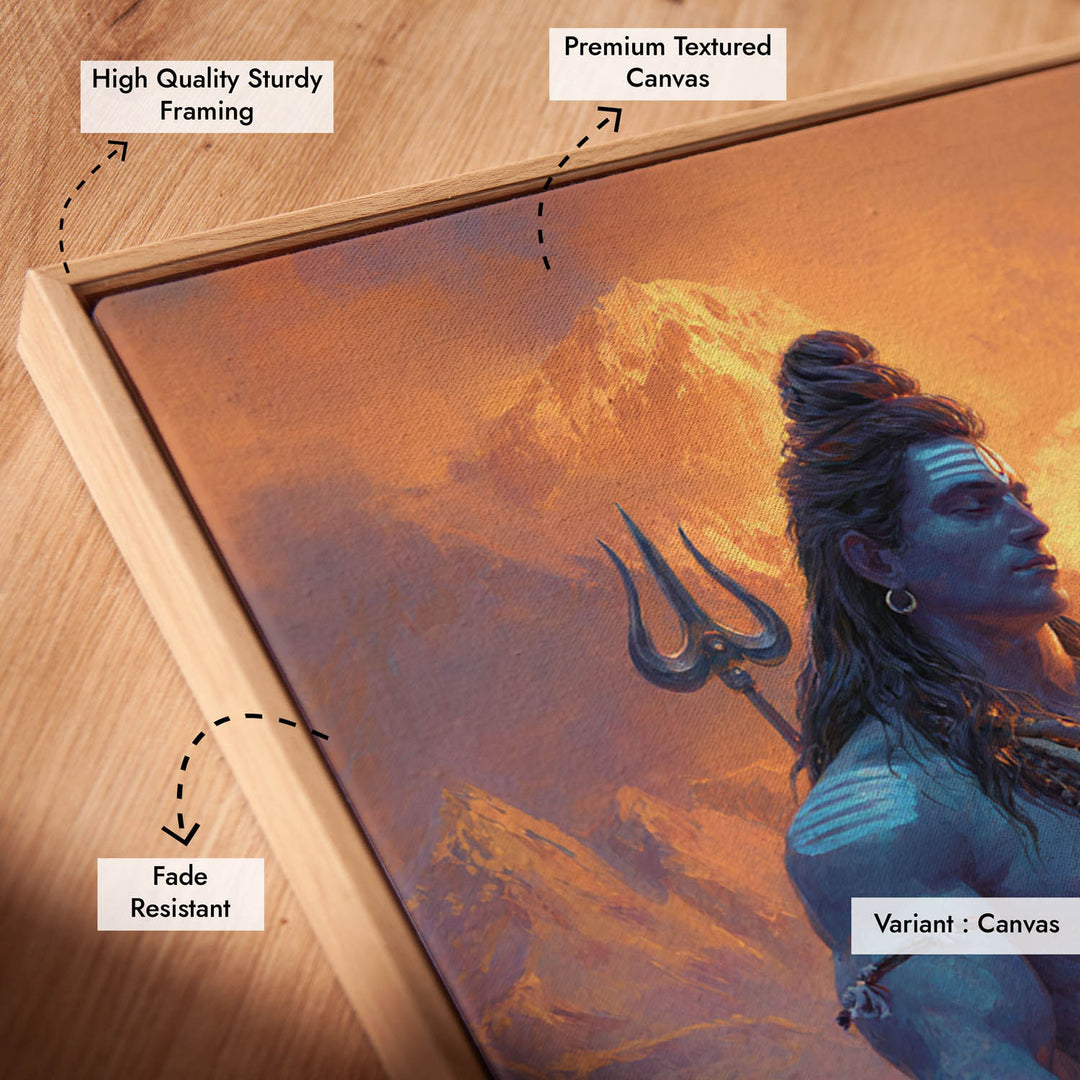 Shiv Meditation Painting – Lord Shiva Wall Art