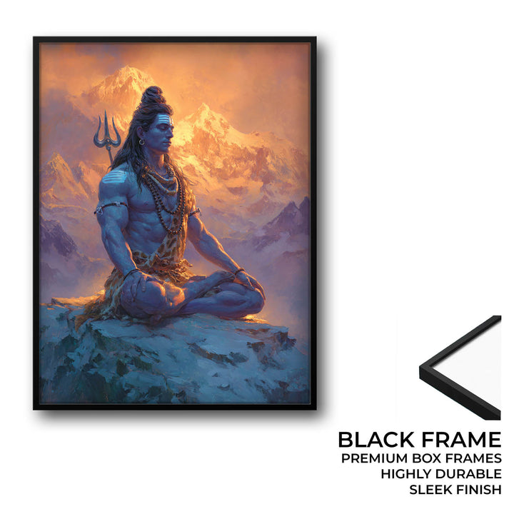 Shiv Meditation Painting – Lord Shiva Wall Art
