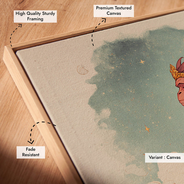 Hanuman Painting – Bajrangbali Wall Art in Meditation