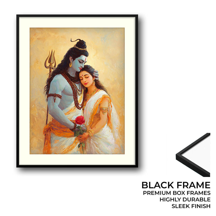 Shiv Parvati Painting – Lord Shiva and Goddess Parvati Vastu Wall Art