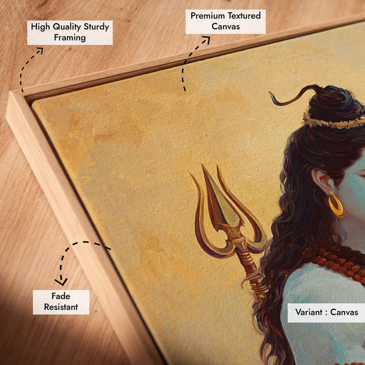 Shiv Parvati Painting – Lord Shiva and Goddess Parvati Vastu Wall Art