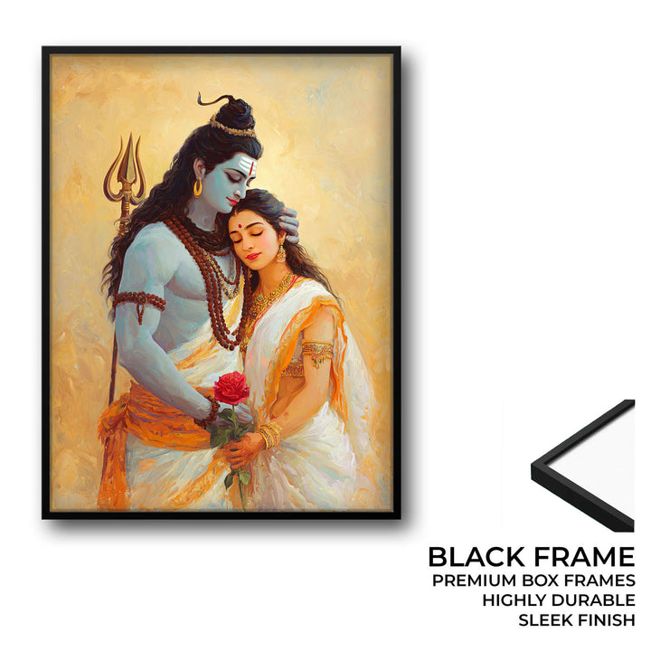 Shiv Parvati Painting – Lord Shiva and Goddess Parvati Vastu Wall Art