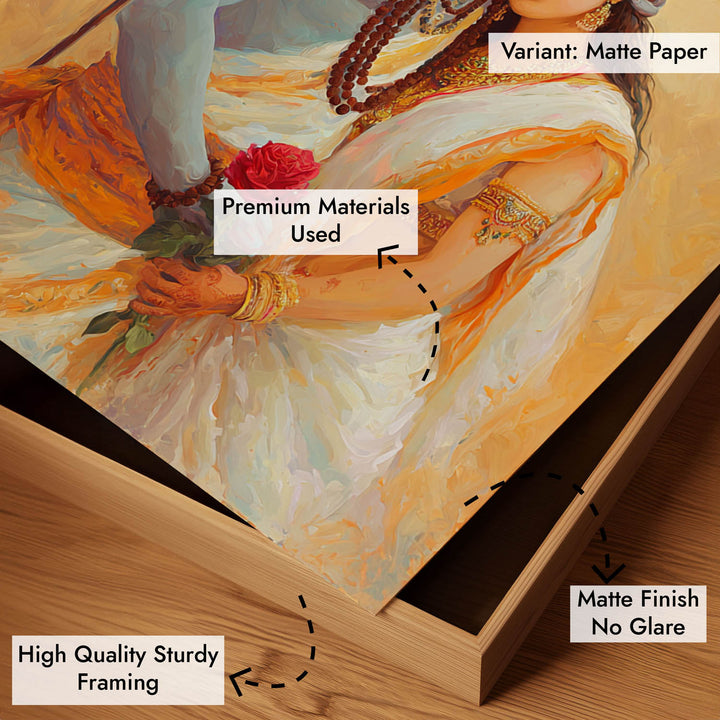 Shiv Parvati Painting – Lord Shiva and Goddess Parvati Vastu Wall Art