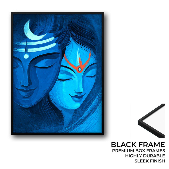 Shiva Parvati Ardhnarishwar - Vastu Painting