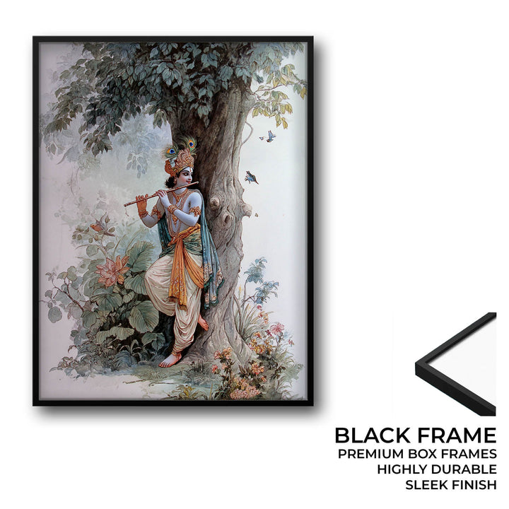 Shree Krishna Playing Flute Painting – Vastu Wall Art