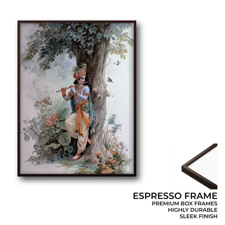 Shree Krishna Playing Flute Painting – Vastu Wall Art