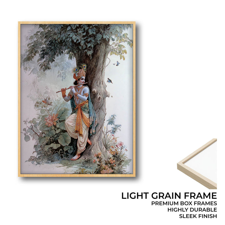 Shree Krishna Playing Flute Painting – Vastu Wall Art