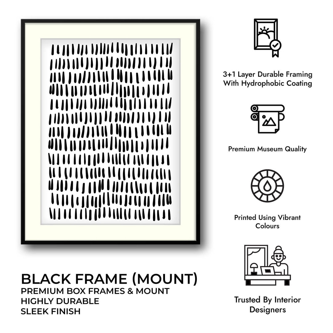 Silent Drizzle – Abstract Monochrome Art