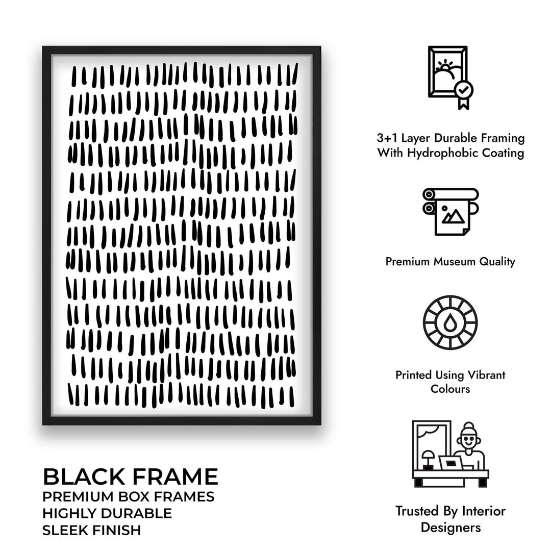 Silent Drizzle – Abstract Monochrome Art