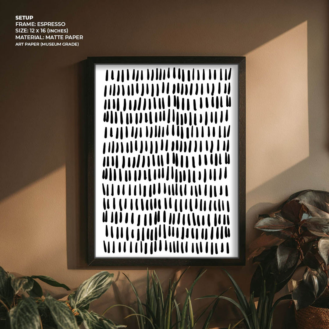 Silent Drizzle – Abstract Monochrome Art