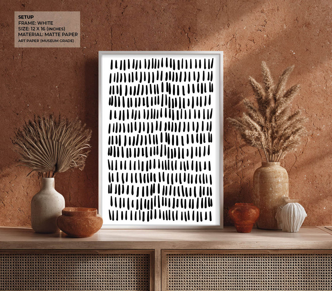 Silent Drizzle – Abstract Monochrome Art