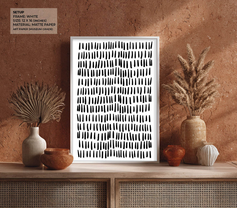 Silent Drizzle – Abstract Monochrome Art