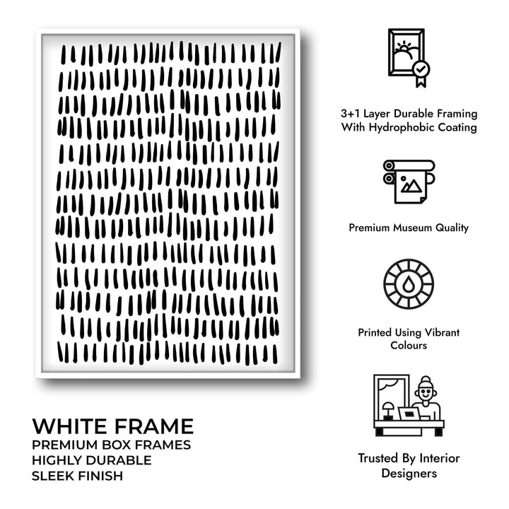 Silent Drizzle – Abstract Monochrome Art