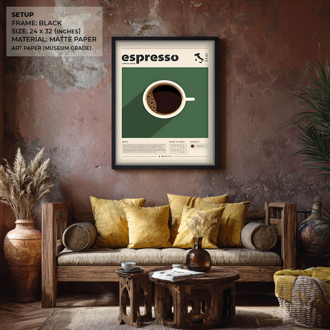 espresso blueprint kitchen art