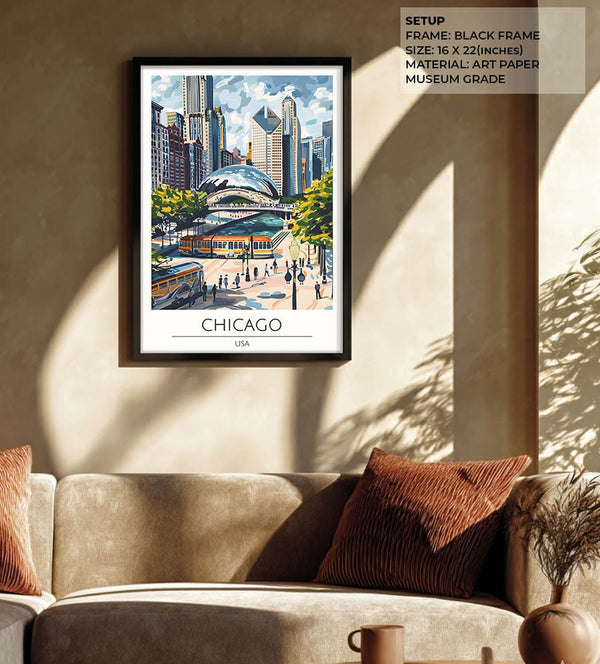 Chicago city wall art print