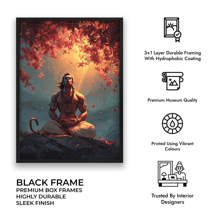 Bajrangbali Hanuman Meditation Painting – Vastu Wall Art