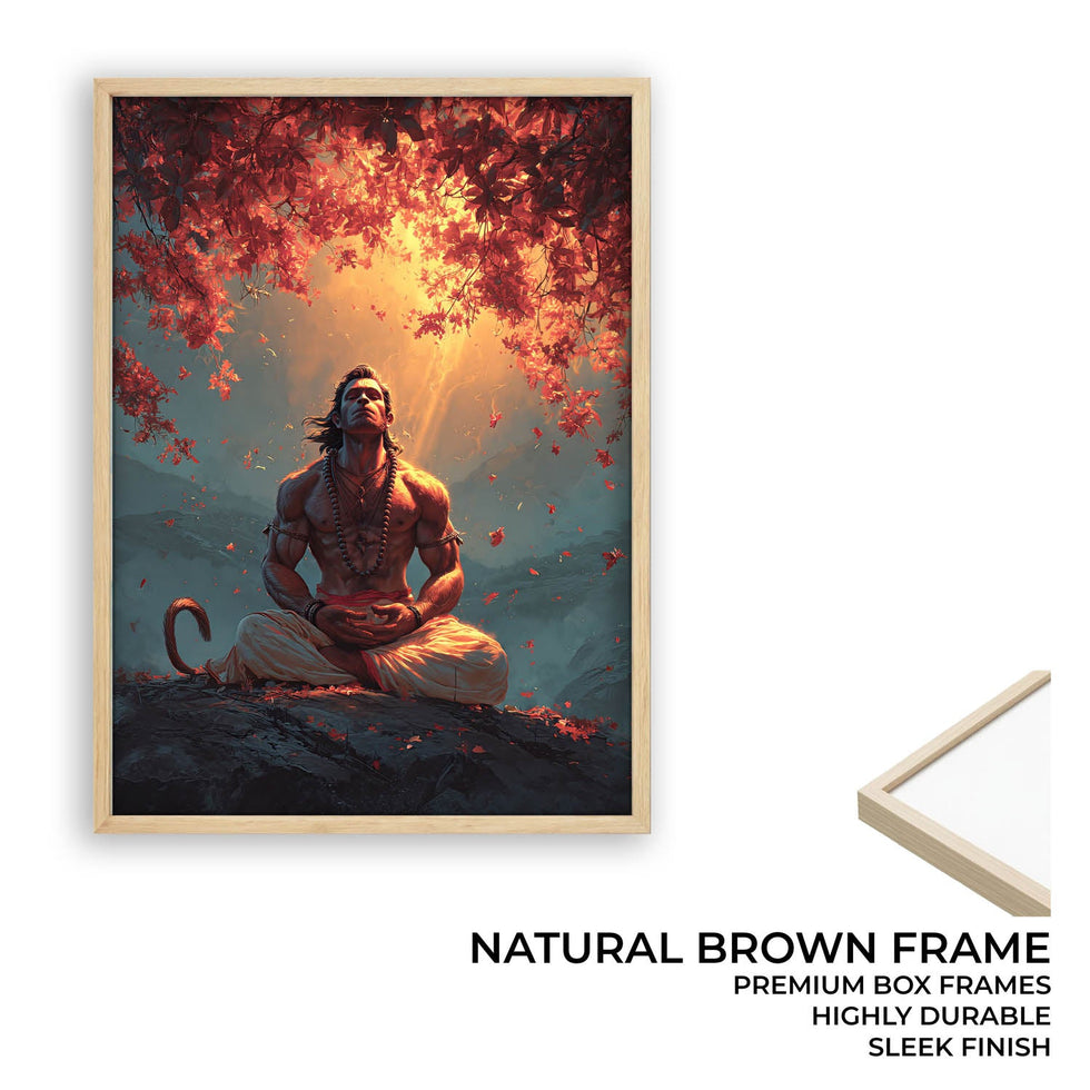 Bajrangbali Hanuman Meditation Painting – Vastu Wall Art