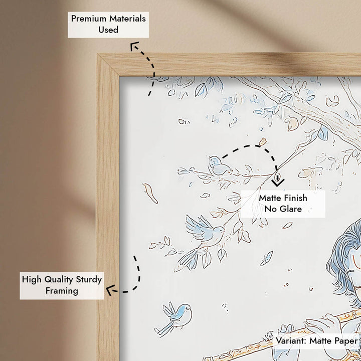 Bal Krishna Flute Wall Art – Vastu Painting for Home