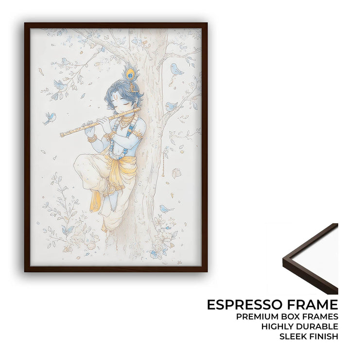 Bal Krishna Flute Wall Art – Vastu Painting for Home