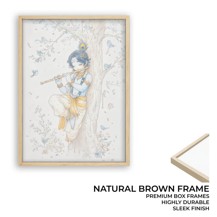 Bal Krishna Flute Wall Art – Vastu Painting for Home