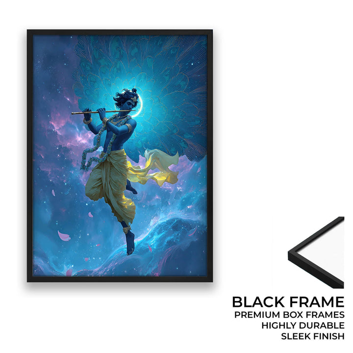 Celestial Krishna Painting – Divine Wall Art