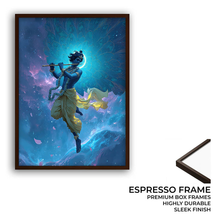 Celestial Krishna Painting – Divine Wall Art