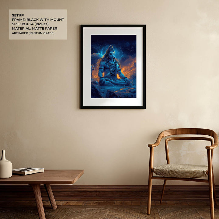 Cosmic Shiva Painting – Mahadev Wall Art