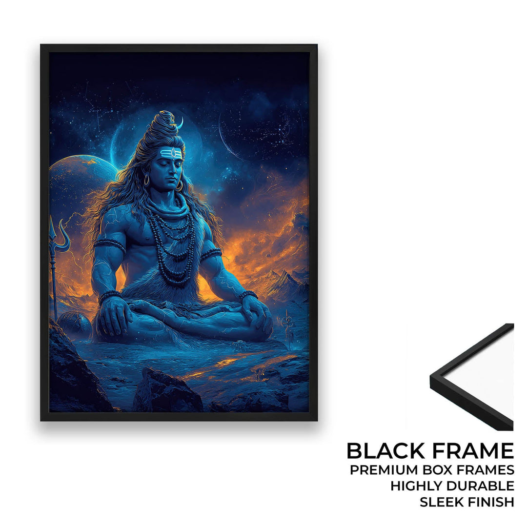 Cosmic Shiva Painting – Mahadev Wall Art